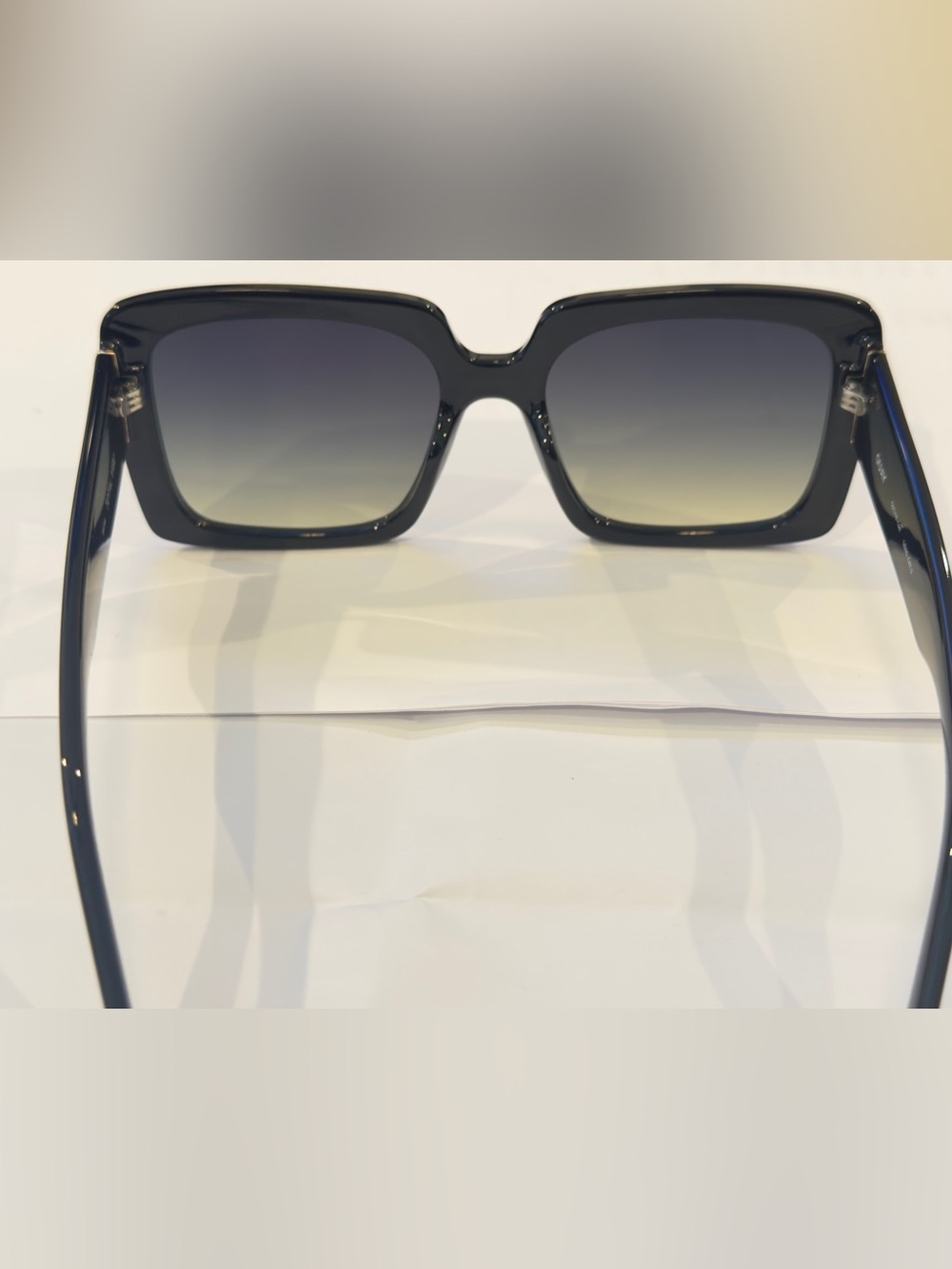 Quay Australia Black Frame Sunglasses with Gradient Green Lenses - Picture 3 of 6